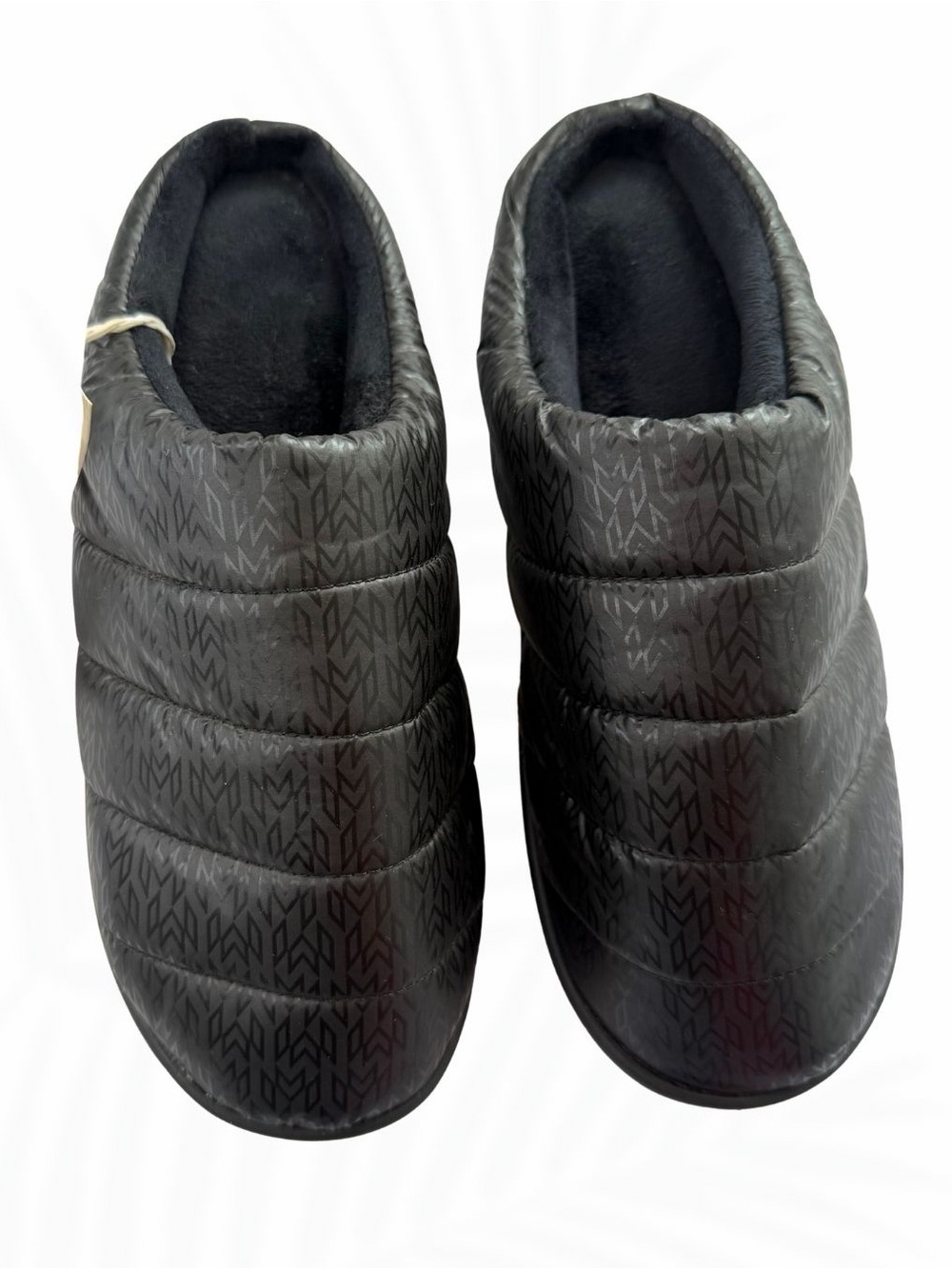 Malvados Black Quilted Slip-On Slippers Shoes Size 9